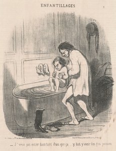 Jeg vil ikke komme i så mye vann... av Honoré Daumier
