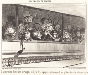 Ulempen med å være i en vogn... av Honoré Daumier