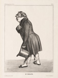 La Caricature, Pl. 314, Comte de. Keratry av Honoré Daumier