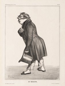 La Caricature, Pl. 314, Comte de. Keratry, 1833. av Honoré Daumier