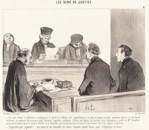 Retten tømmer forhandlingen... av Honoré Daumier