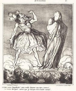 Kvinnen med skjegg av Honoré Daumier