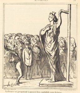 Frankrike forbereder seg på å passere... av Honoré Daumier