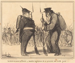 Masseavgiften i Russland... av Honoré Daumier