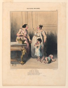 The Mother of the Gracchi, plate 46 fra Ancient History av Honoré Daumier