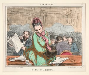 The Brewery Muse, fra A La Brasserie av Honoré Daumier