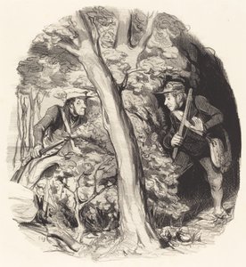 Møtet i skogen av Honoré Daumier