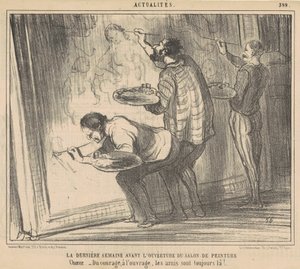 Den siste uken før forestillingen åpner... av Honoré Daumier