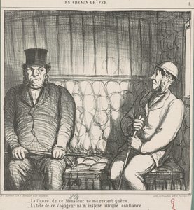 Ansiktet til denne herren kommer nesten ikke til tankene... av Honoré Daumier