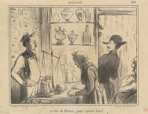Medusas hode for den fornærmende kjøpmannen av Honoré Daumier