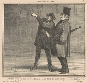Ser du kometen? ... Der oppe ... av Honoré Daumier