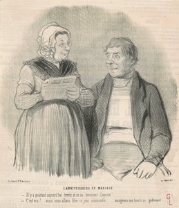bryllupsdag av Honoré Daumier