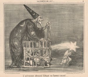 Den tyske astronomen slipper ut en... And av Honoré Daumier