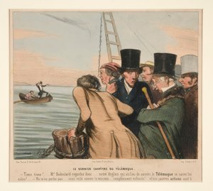 Det siste kapittelet til Telemachus, fra La Caricature (Journal) av Honoré Daumier