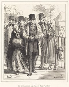 Søndag på Jardin des Plantes av Honoré Daumier