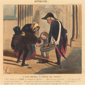 Det fremtidige monumentet til Napoleon ved Invalides av Honoré Daumier