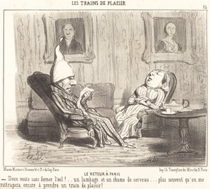 Returen til Paris av Honoré Daumier