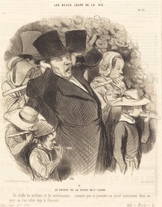 Saint-Cloud-messen kommer tilbake av Honoré Daumier