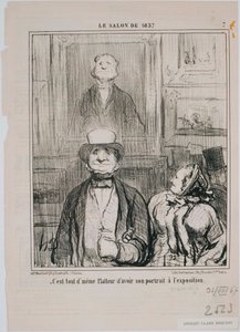 Salongen fra 1857- Kommentar, det er i denne kjelleren at... av Honoré Daumier