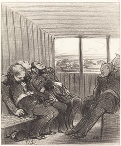 Reisen med tog... av Honoré Daumier