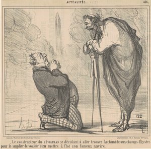 Byggeren av Leviatan bestemmer... av Honoré Daumier