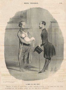 Blåstrømpes mann... av Honoré Daumier