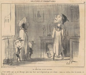 Mr Vultures dørvakt av Honoré Daumier