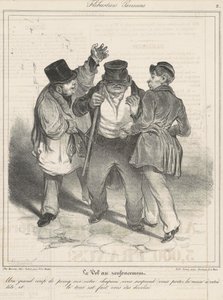 Tyveriet i friminuttet av Honoré Daumier