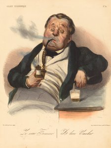 Den ekte røykeren av Honoré Daumier
