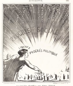 Det virkelige fyrverkeriet er å være liberal av Honoré Daumier