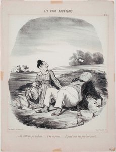Les Bons Bourgeois- Ikke skrem ham Eudoxie av Honoré Daumier