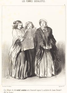 Delegatene til den sentrale sosialistklubben avviste... av Honoré Daumier