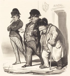 Napoleonske tidsskrifter forlater nasjonalforsamlingen... av Honoré Daumier