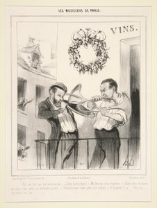 Musikerne i Paris: Tone, tone, tone av Honoré Daumier