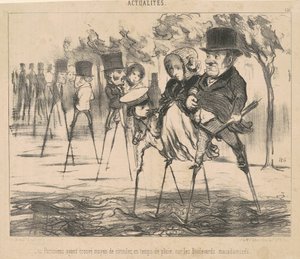 Parisere som har funnet en måte å komme seg rundt på... av Honoré Daumier