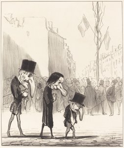 De tre små hellige av Honoré Daumier