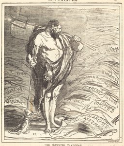 Stallen til Augeas av Honoré Daumier