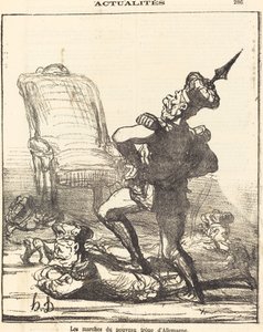 Trinnene til den nye tronen i Tyskland av Honoré Daumier