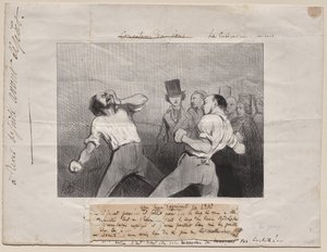 Leksjon i forståelse i 1843 av Honoré Daumier