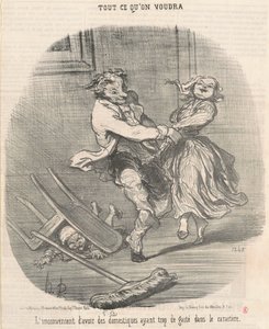 Ulempen med å ha tjenere... av Honoré Daumier