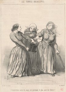 Opprøret mot ektemenn... av Honoré Daumier