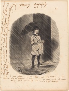Min kone sa til meg: vent på meg i fem minutter... av Honoré Daumier