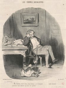 Min kone blir lenge på denne banketten... av Honoré Daumier