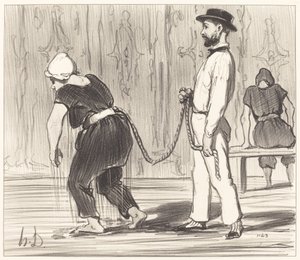 Madame Rabourdeau har sin første leksjon av Honoré Daumier