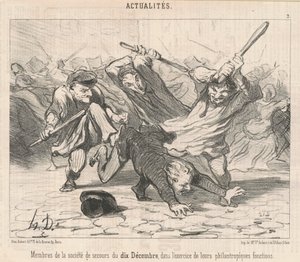 Medlemmer av Hjelpeforeningen 10. desember... av Honoré Daumier