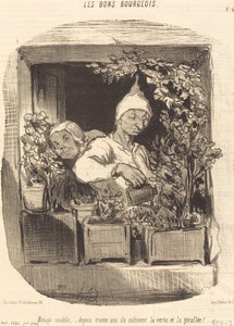 Husholdningsmodell... av Honoré Daumier