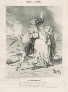 Seieren Menelaos av Honoré Daumier