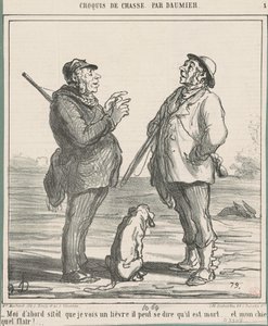 Meg først så snart jeg ser en hare... av Honoré Daumier
