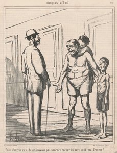 Min sorg er ikke i stand til å... av Honoré Daumier