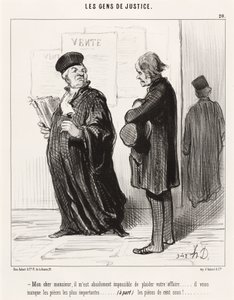 Min kjære herr... umulig å føre saken din av Honoré Daumier